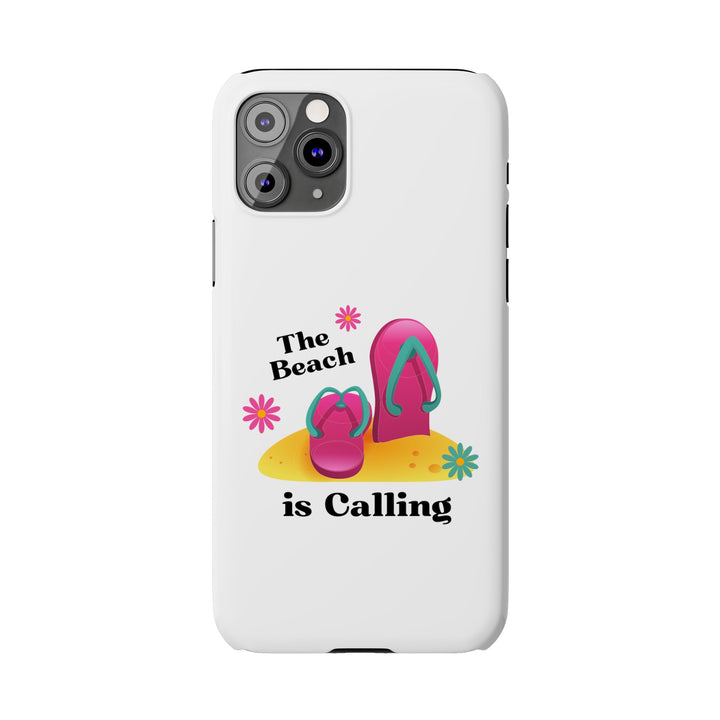 The Beach is Calling - White - iPhone - Slim Phone Cases