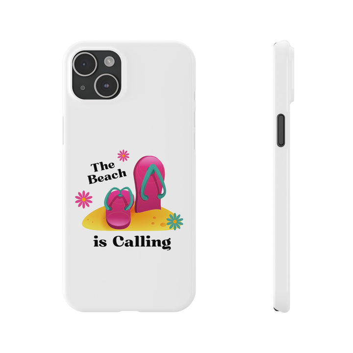 The Beach is Calling - White - iPhone - Slim Phone Cases