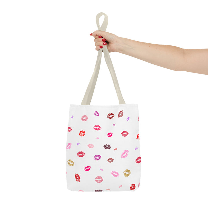 Kissing Lips - Tote Bag - White