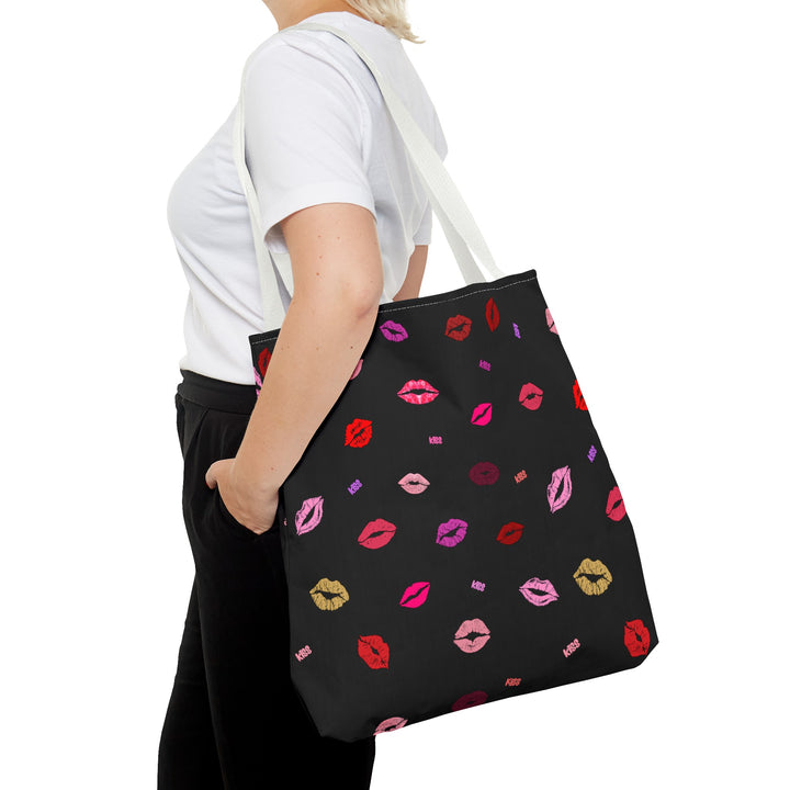 Kissing Lips - Tote Bag - Black