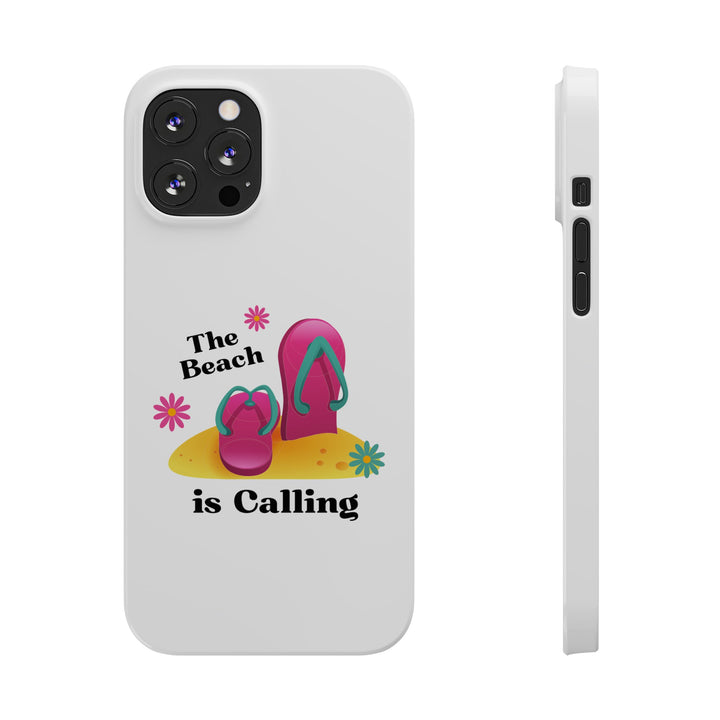 The Beach is Calling - White - iPhone - Slim Phone Cases