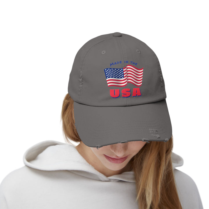 Made in the USA - Distressed Ball Cap