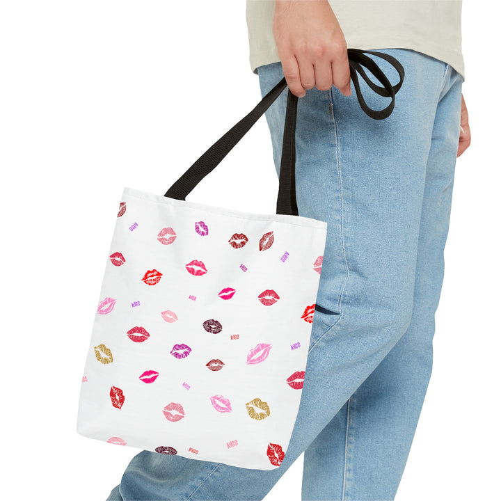 Kissing Lips - Tote Bag - White