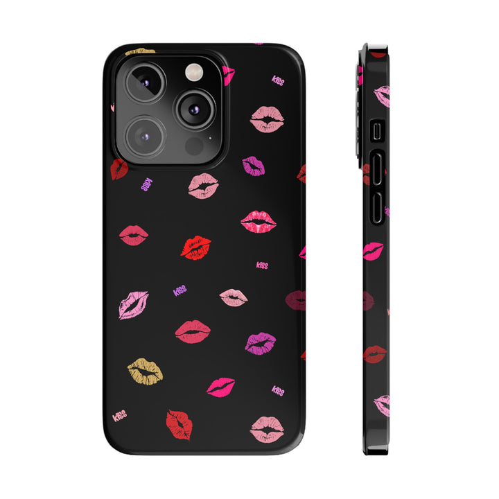 Copy of Kissing Lips - Black - iPhone - Slim Phone Cases