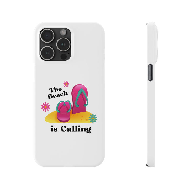 The Beach is Calling - White - iPhone - Slim Phone Cases