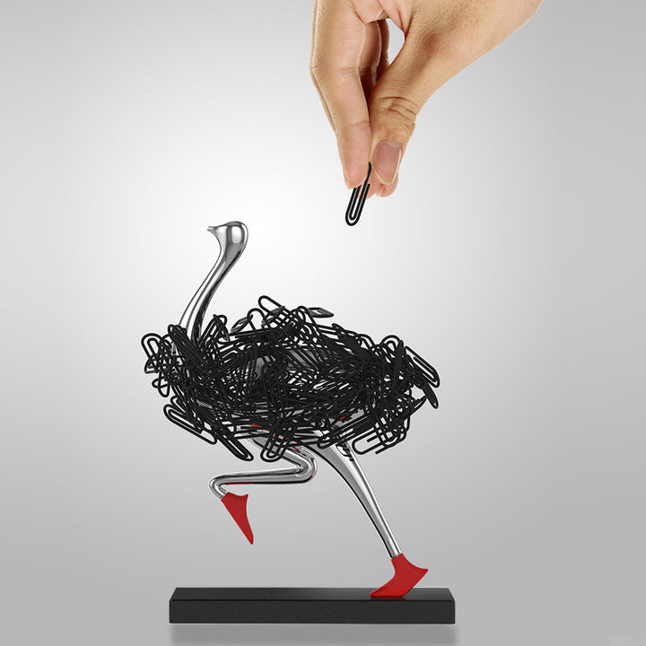 Ostrich Paper Clip Holder (magnetic)