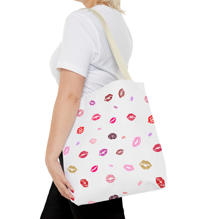 Kissing Lips - Tote Bag - White