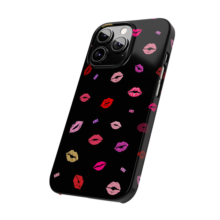 Copy of Kissing Lips - Black - iPhone - Slim Phone Cases