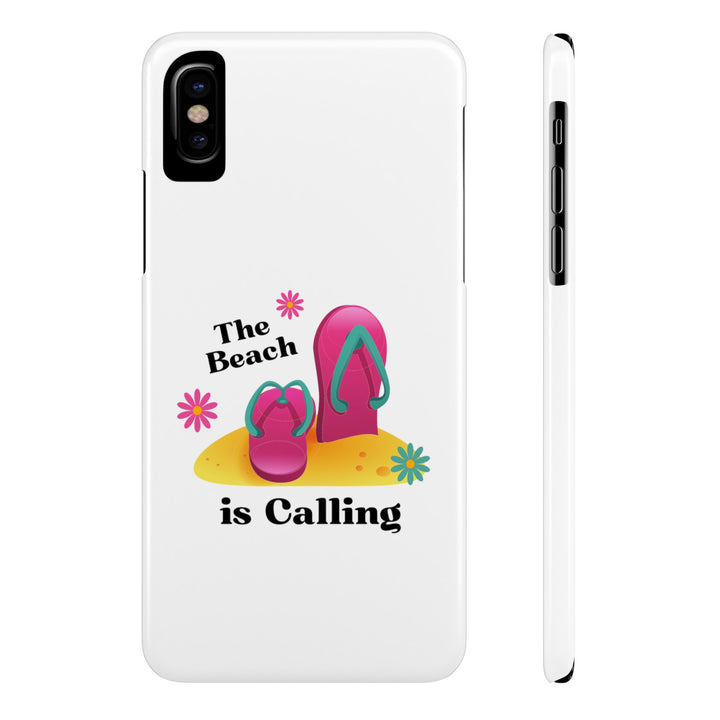 The Beach is Calling - White - iPhone - Slim Phone Cases