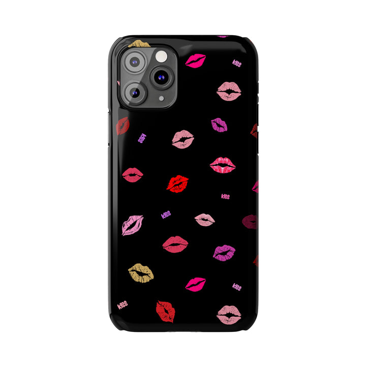 Copy of Kissing Lips - Black - iPhone - Slim Phone Cases