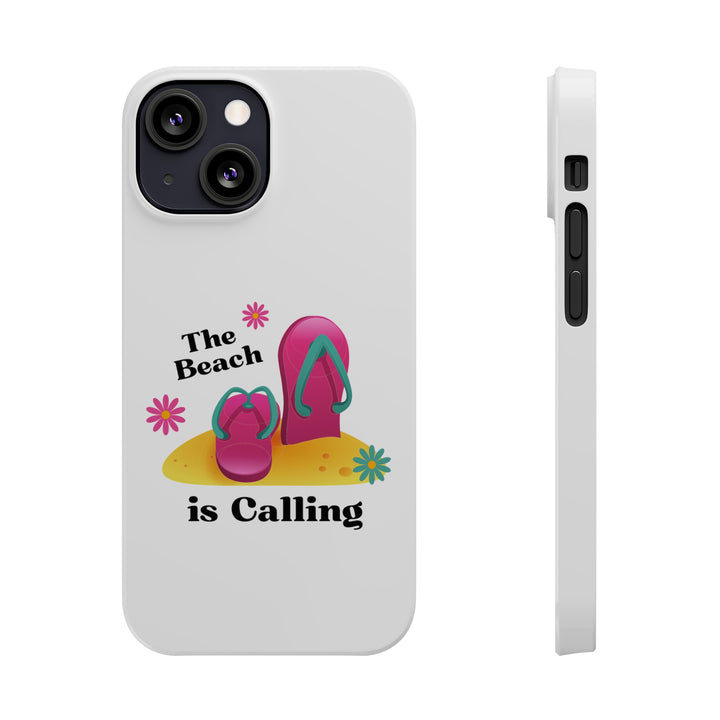 The Beach is Calling - White - iPhone - Slim Phone Cases