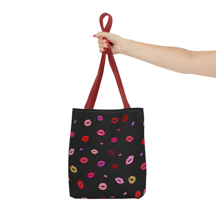 Kissing Lips - Tote Bag - Black