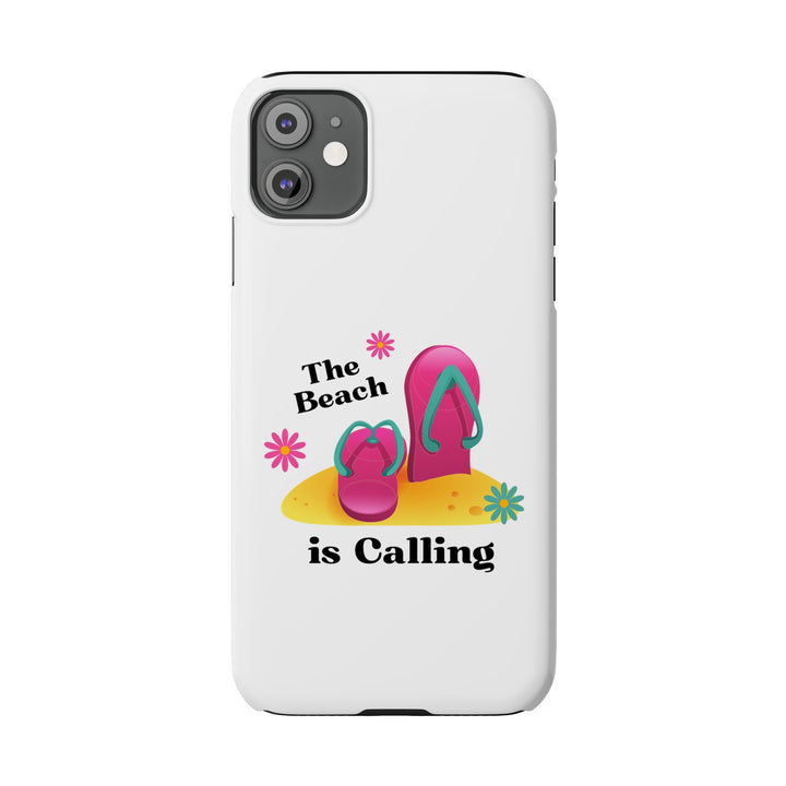 The Beach is Calling - White - iPhone - Slim Phone Cases