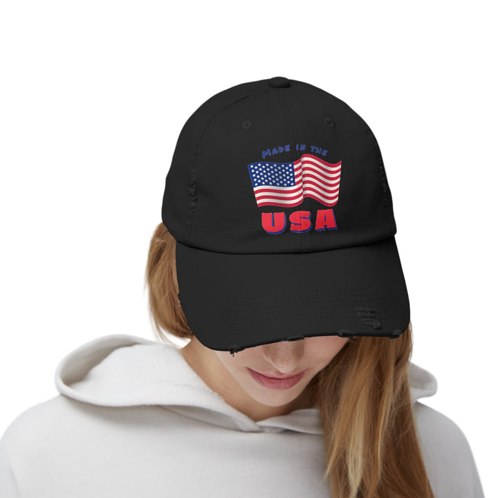 Made in the USA - Distressed Ball Cap