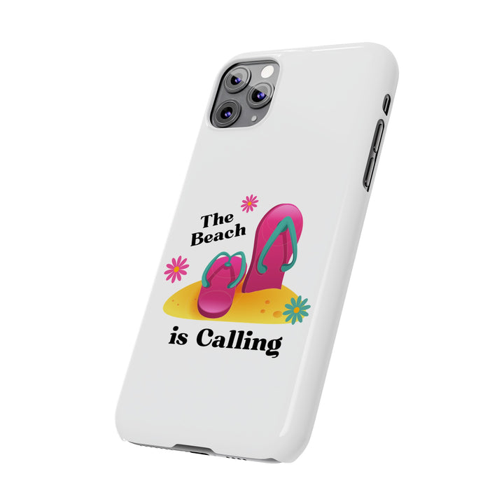 The Beach is Calling - White - iPhone - Slim Phone Cases