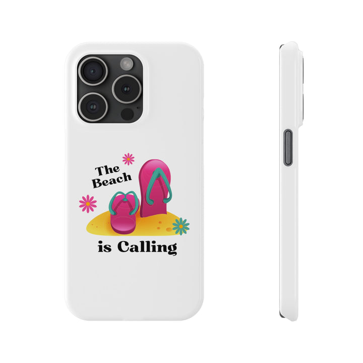 The Beach is Calling - White - iPhone - Slim Phone Cases