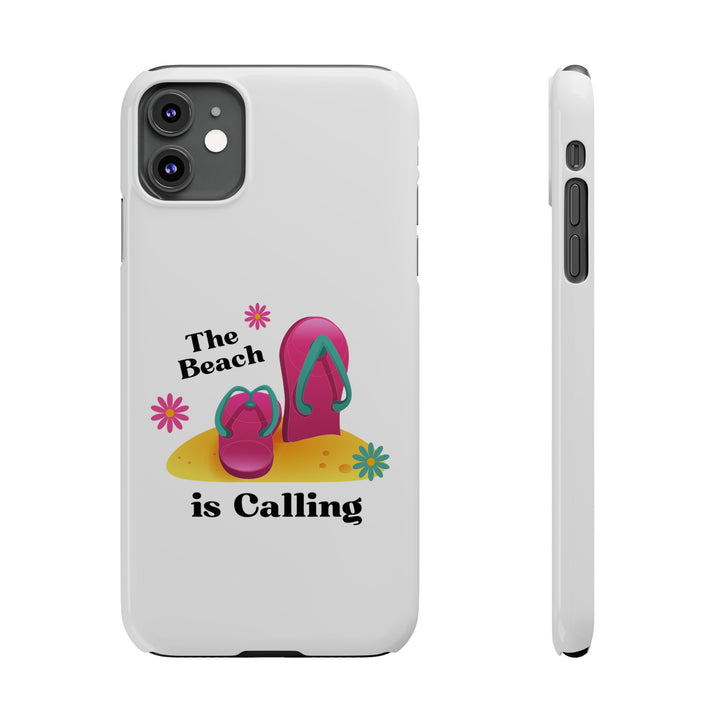 The Beach is Calling - White - iPhone - Slim Phone Cases