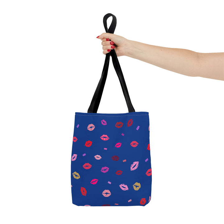 Kissing Lips - Tote Bag - Blue