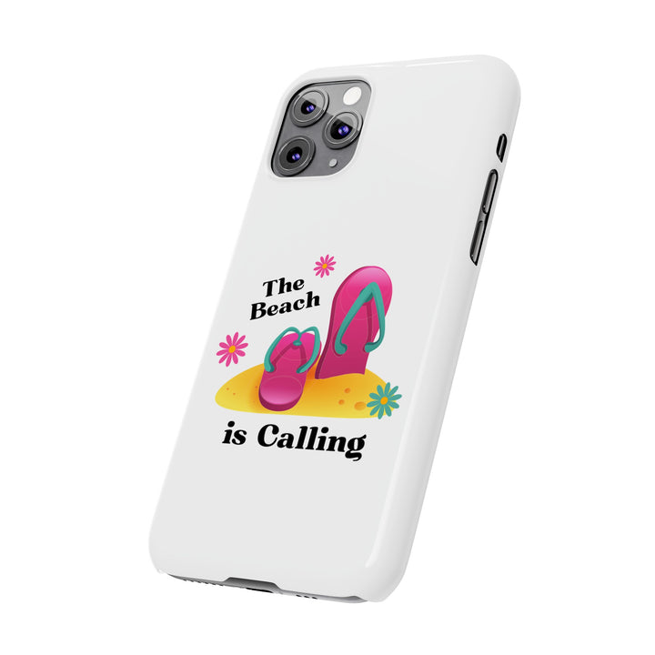 The Beach is Calling - White - iPhone - Slim Phone Cases