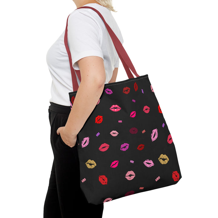 Kissing Lips - Tote Bag - Black