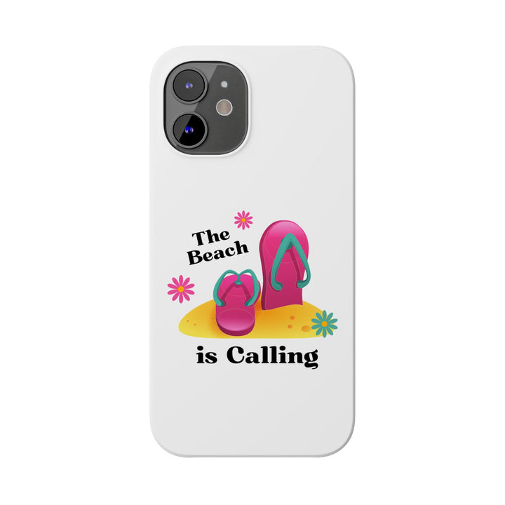 The Beach is Calling - White - iPhone - Slim Phone Cases