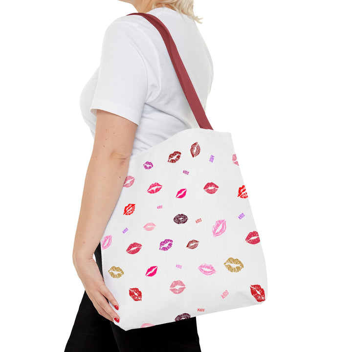 Kissing Lips - Tote Bag - White