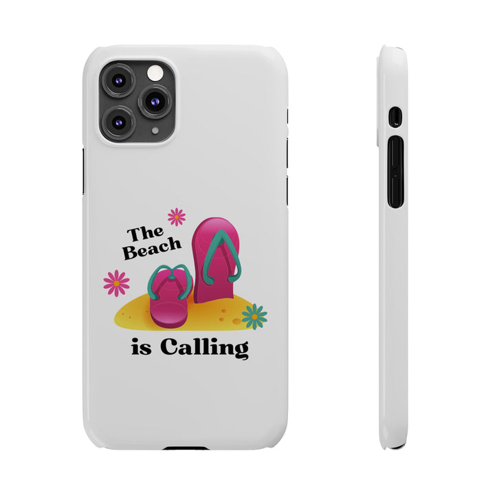 The Beach is Calling - White - iPhone - Slim Phone Cases