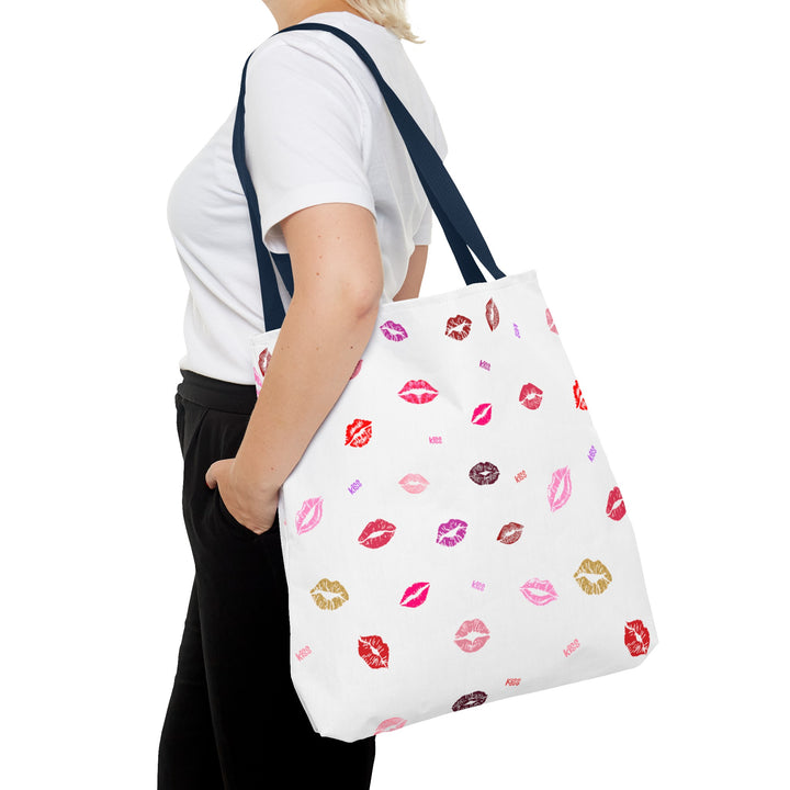 Kissing Lips - Tote Bag - White