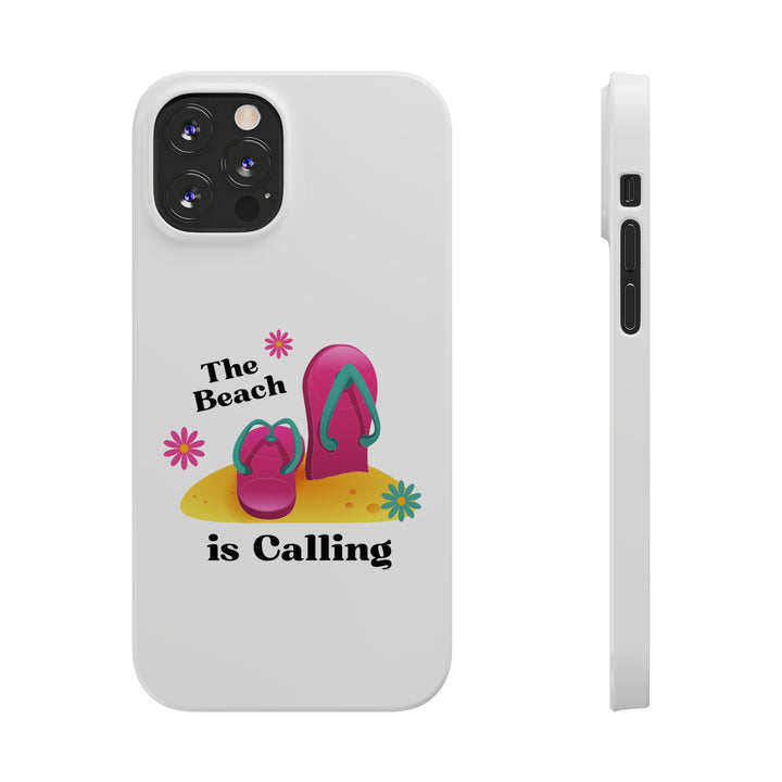 The Beach is Calling - White - iPhone - Slim Phone Cases