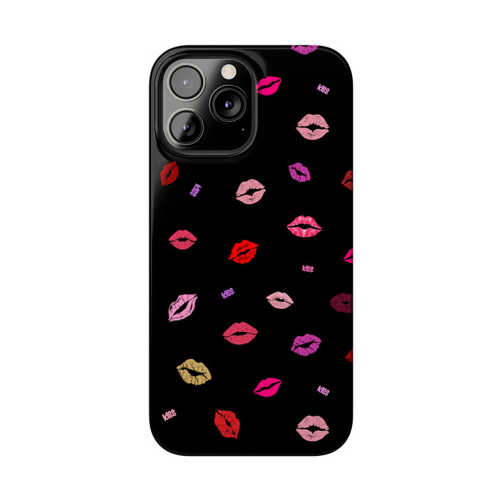 Copy of Kissing Lips - Black - iPhone - Slim Phone Cases