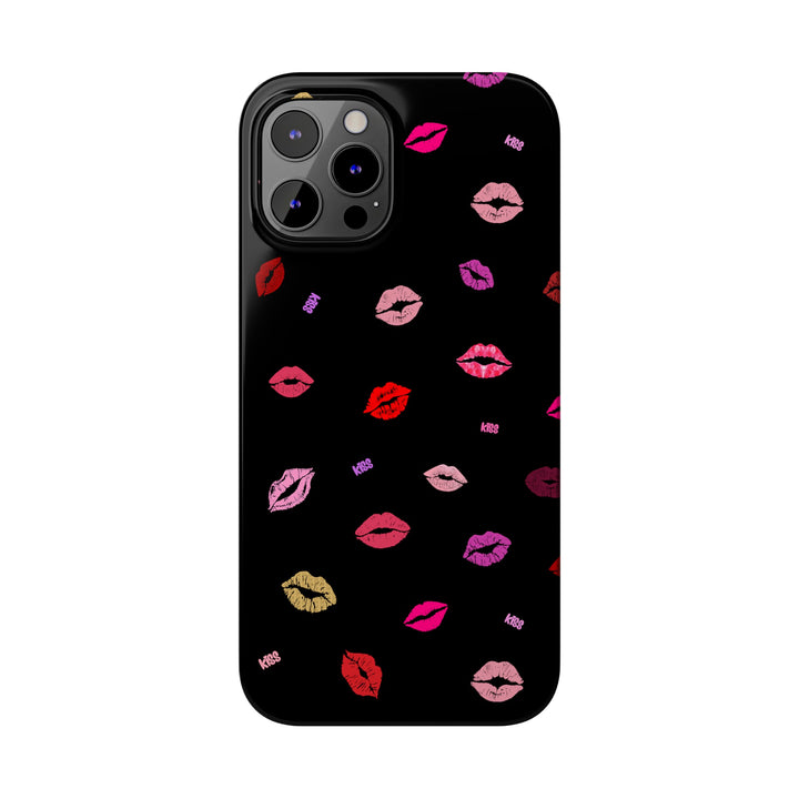 Copy of Kissing Lips - Black - iPhone - Slim Phone Cases