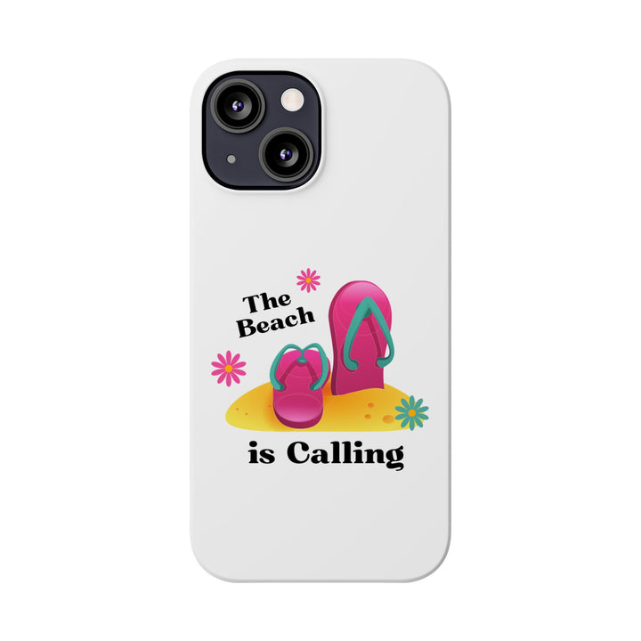 The Beach is Calling - White - iPhone - Slim Phone Cases