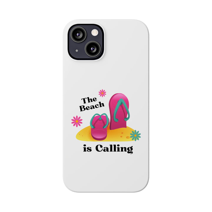 The Beach is Calling - White - iPhone - Slim Phone Cases