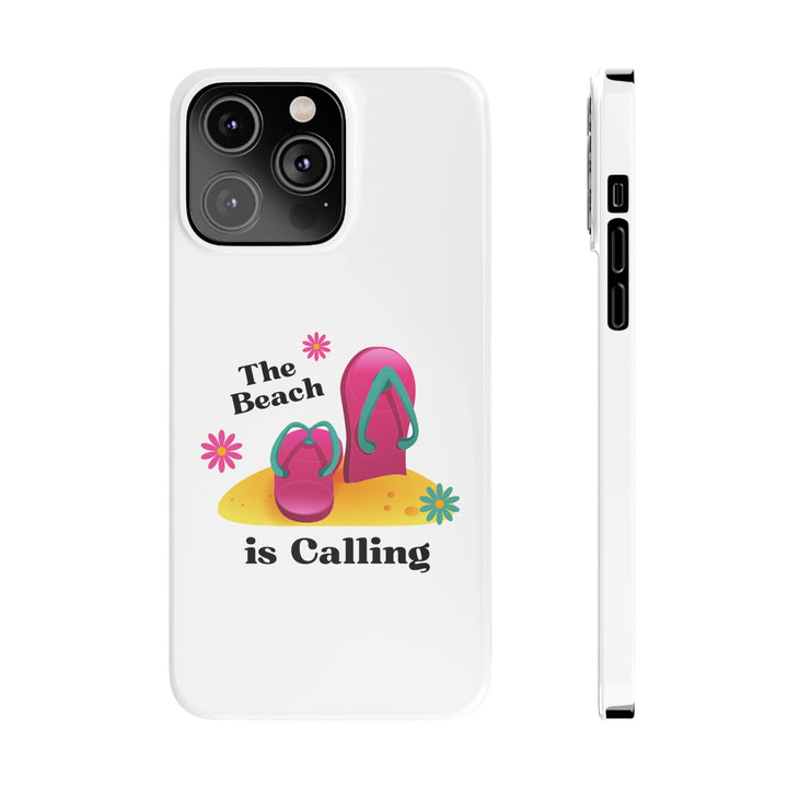 The Beach is Calling - White - iPhone - Slim Phone Cases