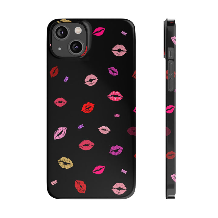 Copy of Kissing Lips - Black - iPhone - Slim Phone Cases