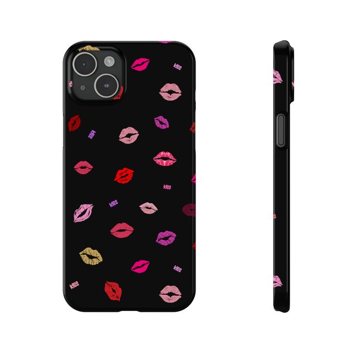 Copy of Kissing Lips - Black - iPhone - Slim Phone Cases