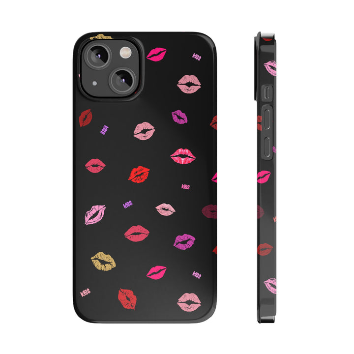 Copy of Kissing Lips - Black - iPhone - Slim Phone Cases