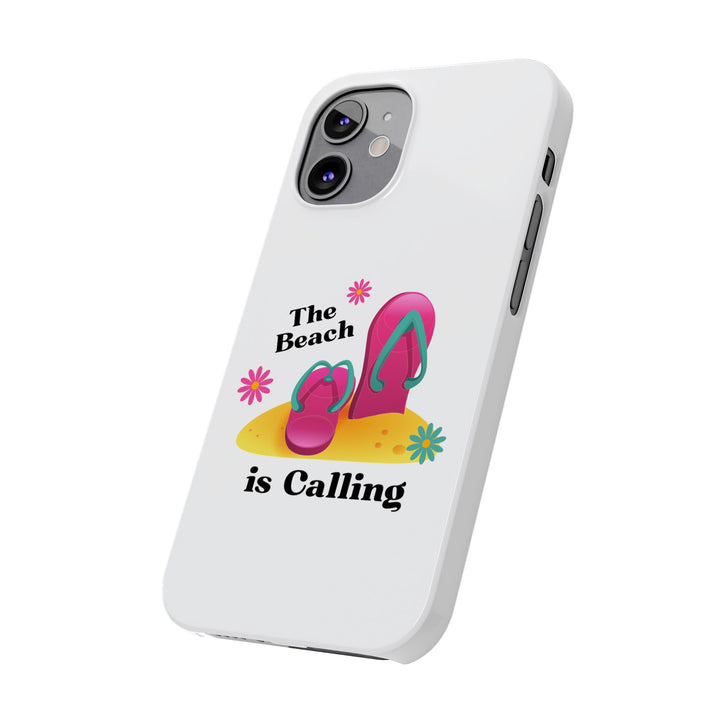 The Beach is Calling - White - iPhone - Slim Phone Cases