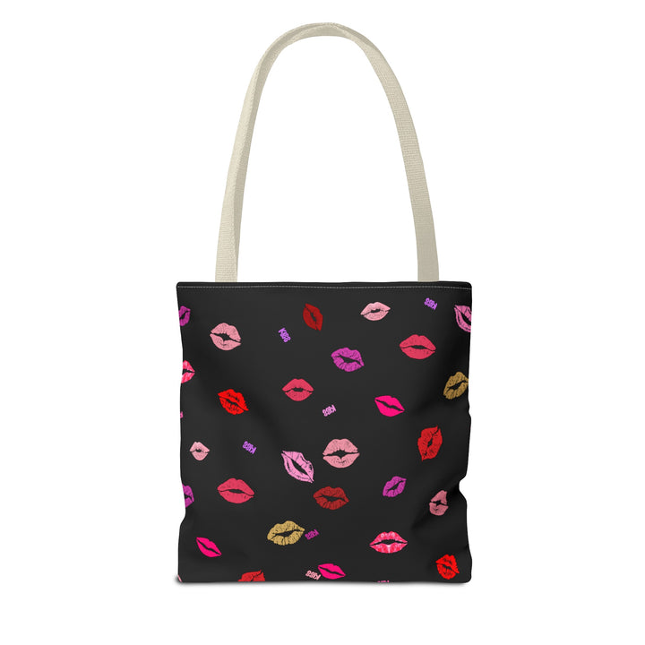 Kissing Lips - Tote Bag - Black