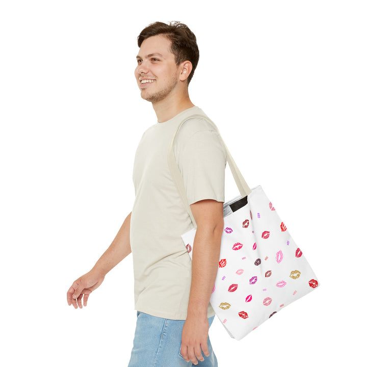 Kissing Lips - Tote Bag - White