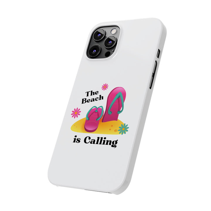 The Beach is Calling - White - iPhone - Slim Phone Cases