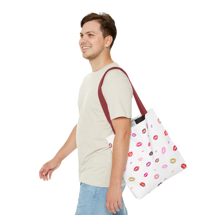 Kissing Lips - Tote Bag - White