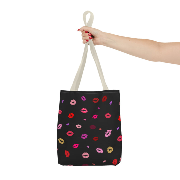 Kissing Lips - Tote Bag - Black