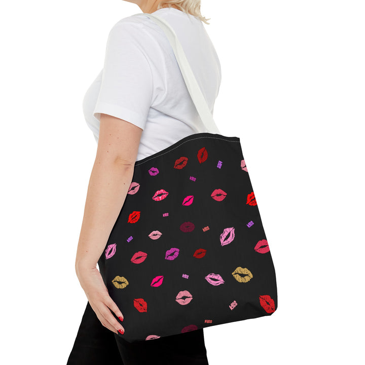 Kissing Lips - Tote Bag - Black