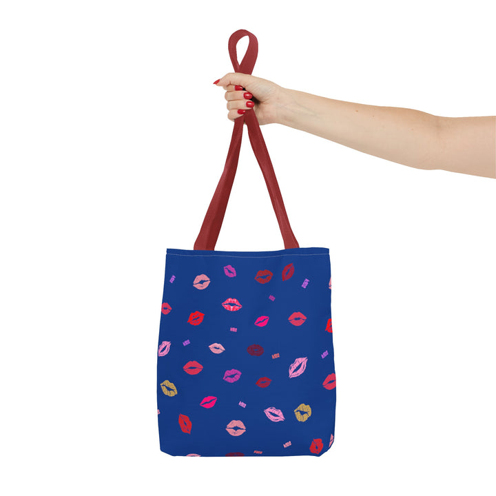 Kissing Lips - Tote Bag - Blue