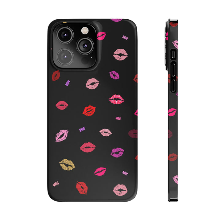 Copy of Kissing Lips - Black - iPhone - Slim Phone Cases