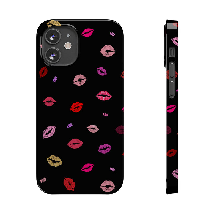 Copy of Kissing Lips - Black - iPhone - Slim Phone Cases