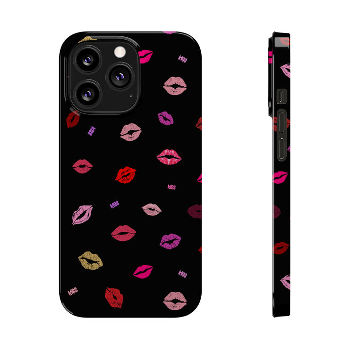 Copy of Kissing Lips - Black - iPhone - Slim Phone Cases