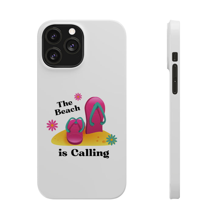 The Beach is Calling - White - iPhone - Slim Phone Cases