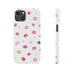 Kissing Lips - White - iPhone - Slim Phone Cases